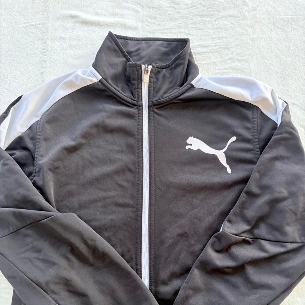 Puma Y2K zip up Black and Grey Jacket Mens M